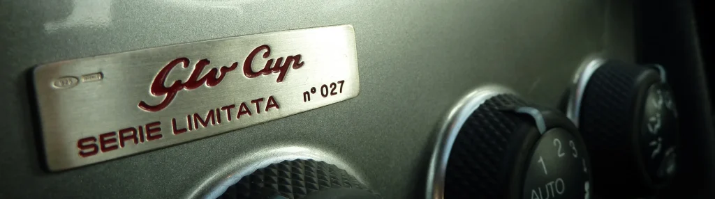 Alfa Romeo GTV Cup plaque
