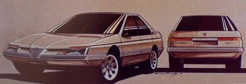   Confusingly, the 164 started out life as “Progetto 156”, a continuation of the RWD 90 and Alfa 6 lineage  
