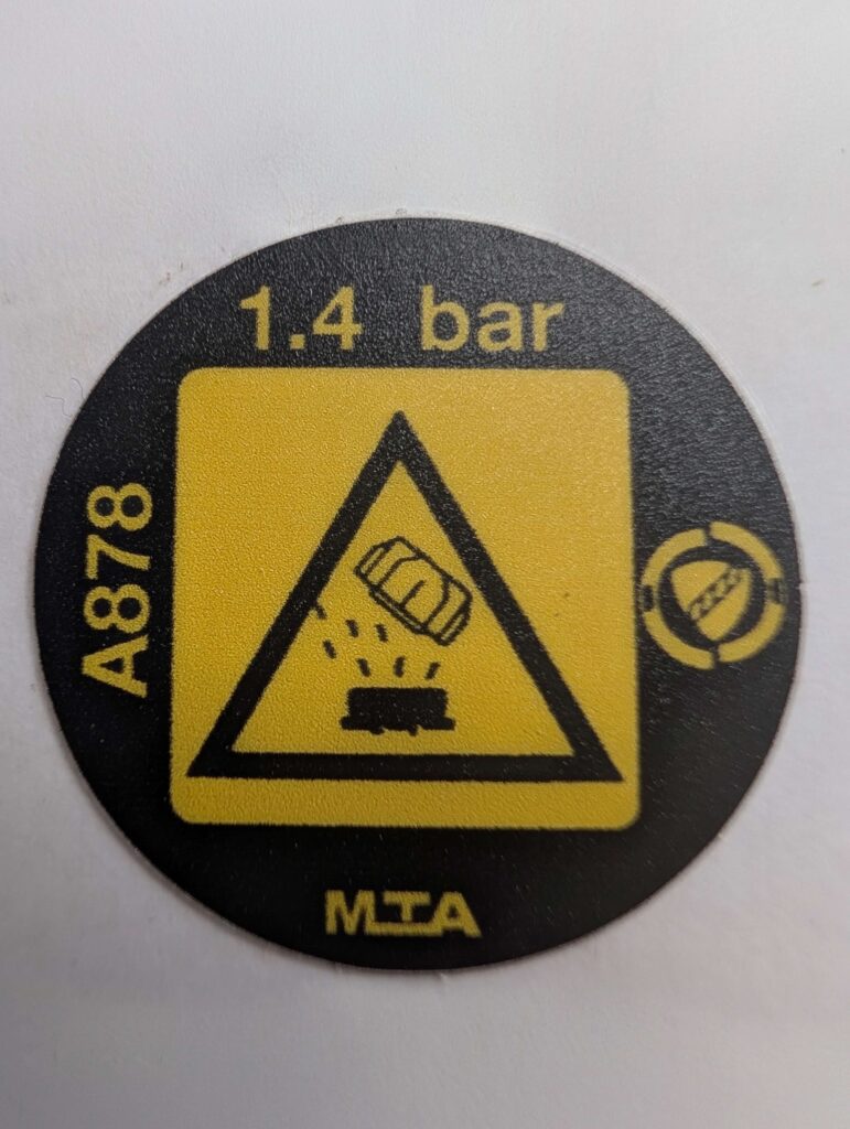 Header Tank Cap sticker for various Alfa Romeo, Fiat and Lancia models