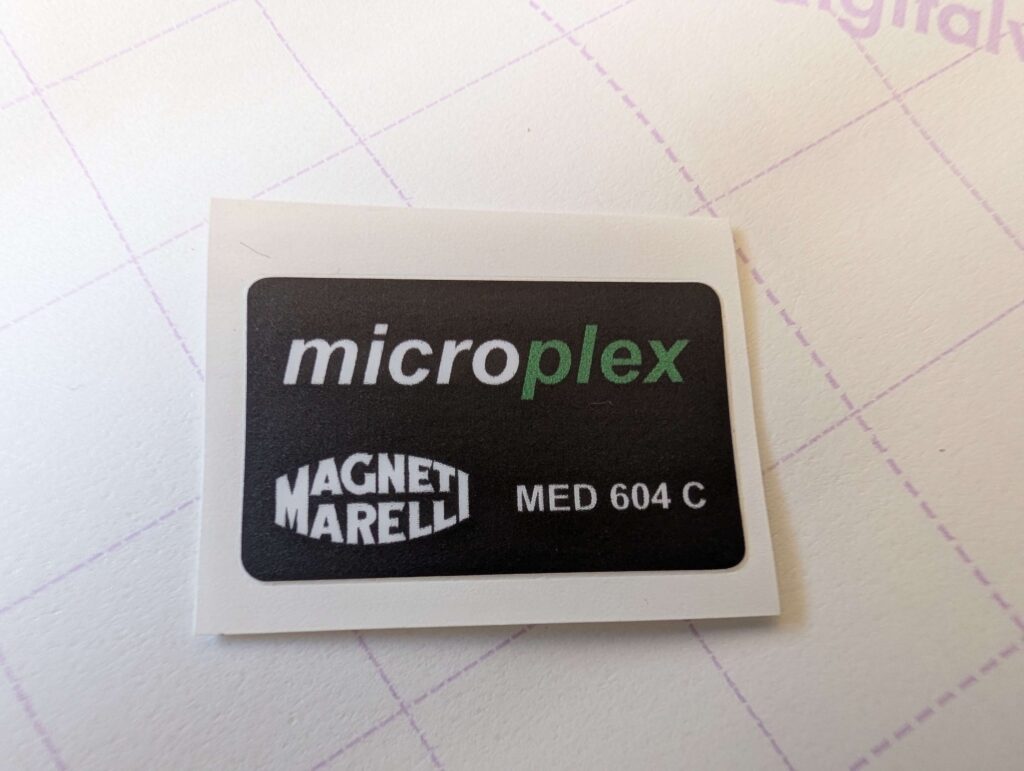MICROPLEX MED 604 C Label / Sticker / Decal