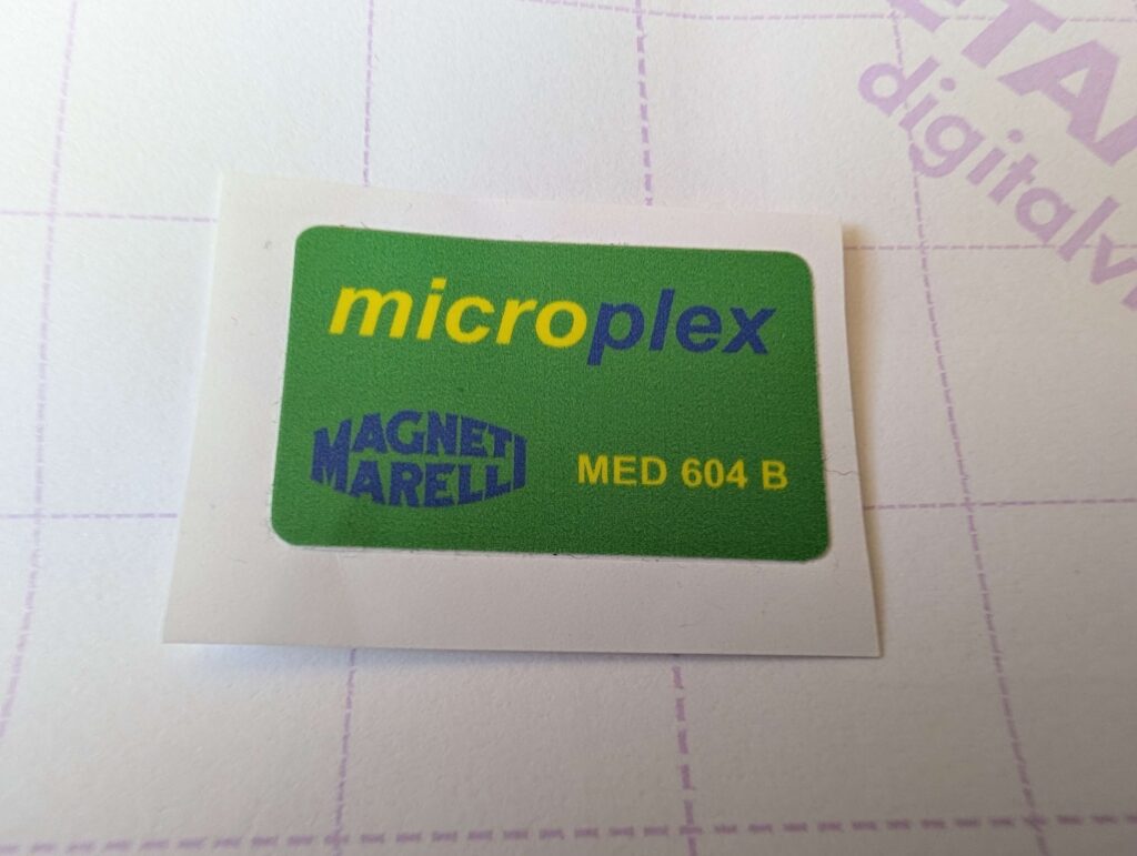 MICROPLEX MED604B Label / Sticker / Decal
