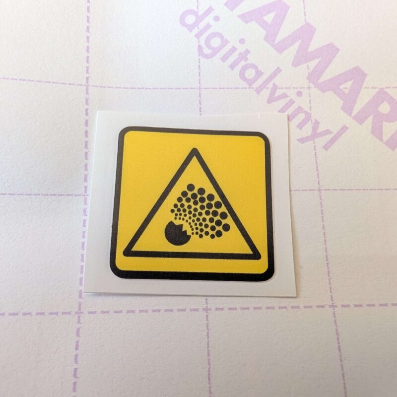 AIR CON PRESSURE WARNING - Under Bonnet Sticker / Decal